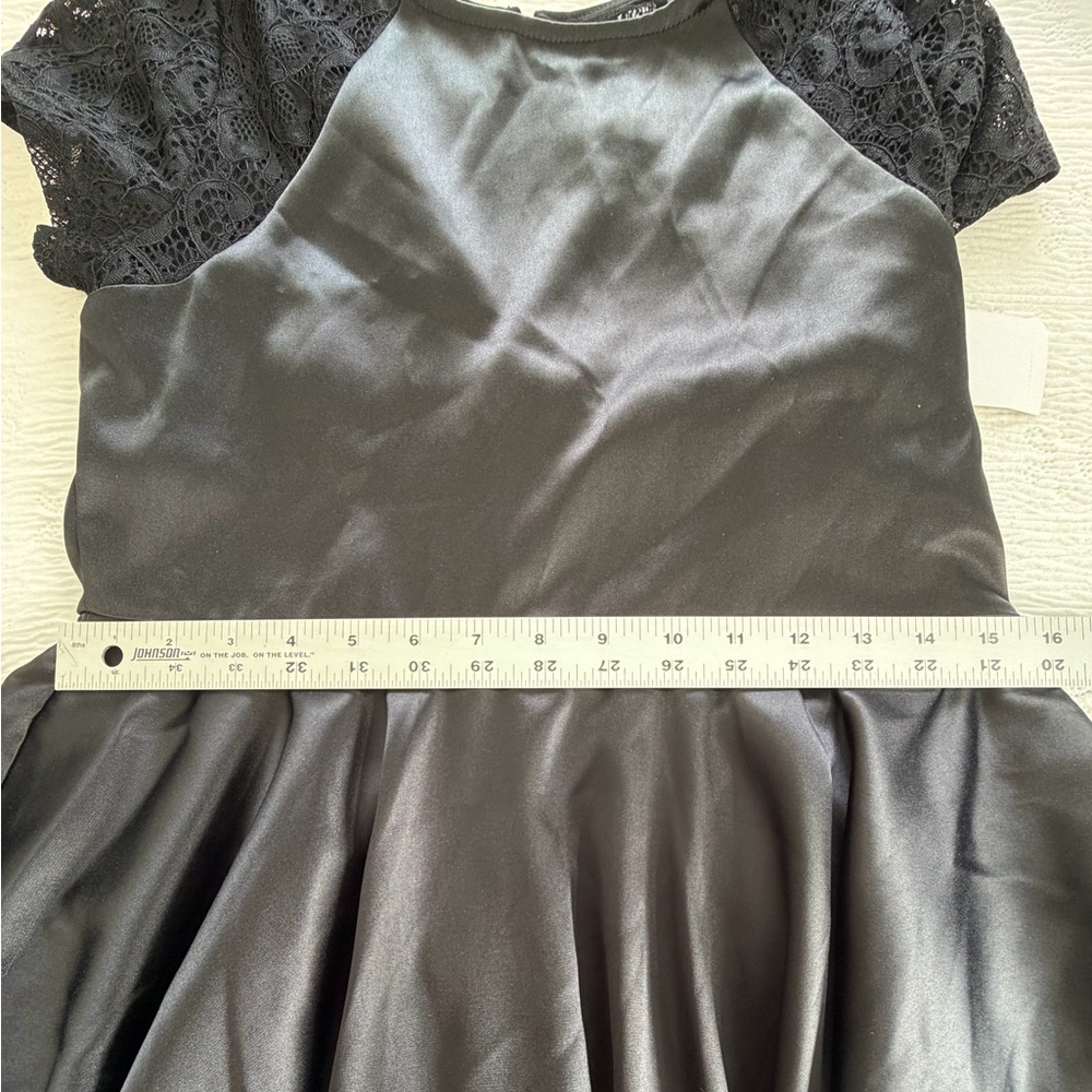 NWT Calvin Klein Girl’s Dress black satin size 14.5 - Picture 9 of 14